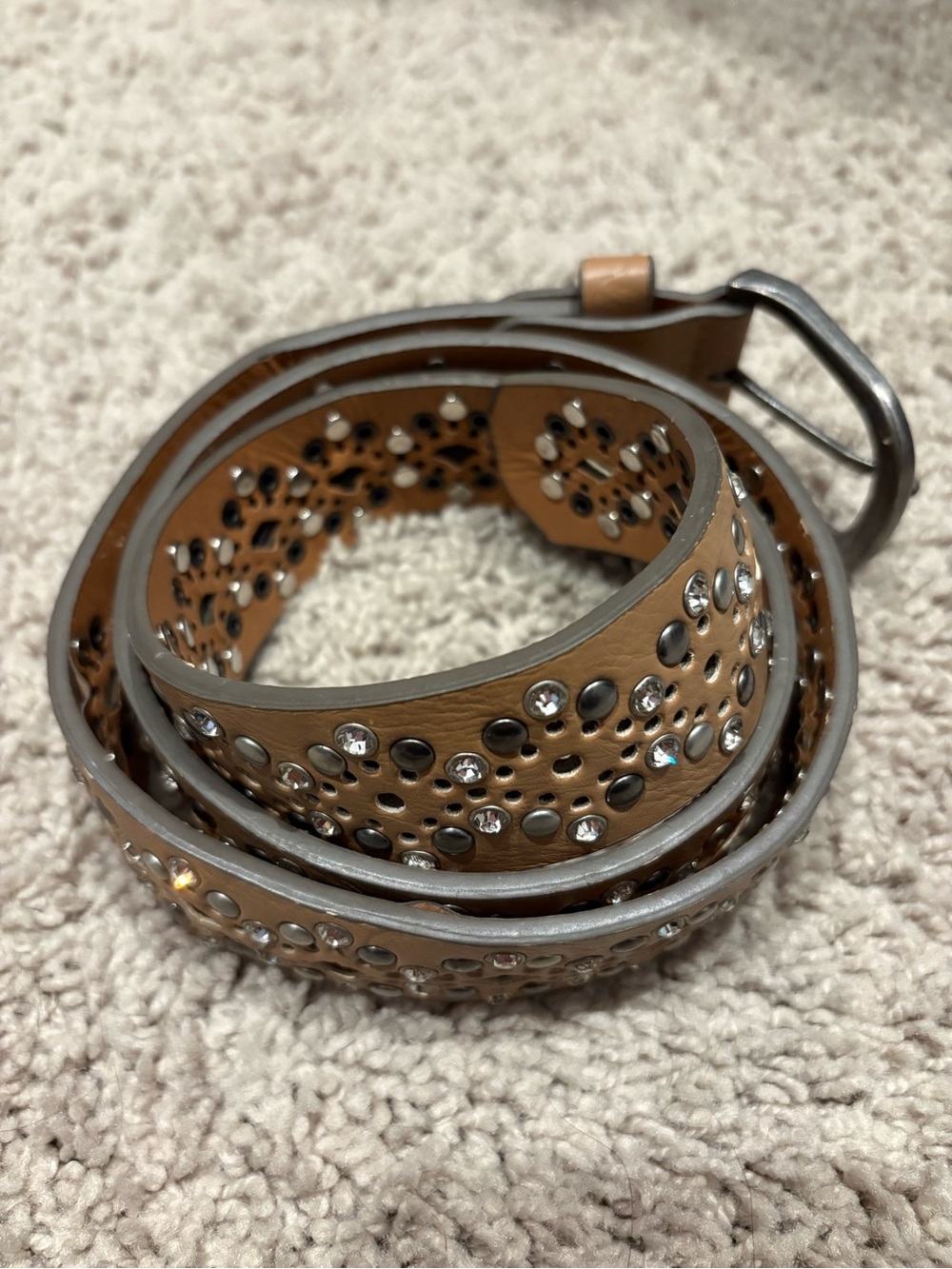 BKE Glitz Western Belt Brown